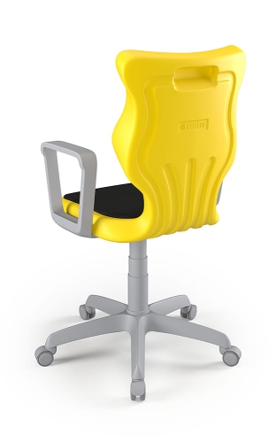 Twist Soft szary siedzisko żółte rozmiar 6 WK+P - stopki - Krzesło szkolne/studenckie Twist Soft żółte rozmiar 6 - podłokietniki