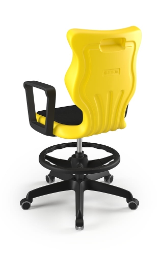 Twist Soft szary siedzisko żółte rozmiar 6 WK+P - stopki - Krzesło szkolne/studenckie Twist Soft żółte rozmiar 6 - podłokietniki