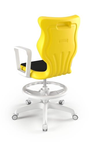 Twist Soft szary siedzisko żółte rozmiar 6 WK+P - stopki - Krzesło szkolne/studenckie Twist Soft żółte rozmiar 6 - podłokietniki