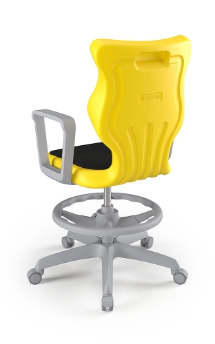 Twist Soft szary siedzisko żółte rozmiar 6 WK+P - stopki - Krzesło szkolne/studenckie Twist Soft żółte rozmiar 6 - podłokietniki