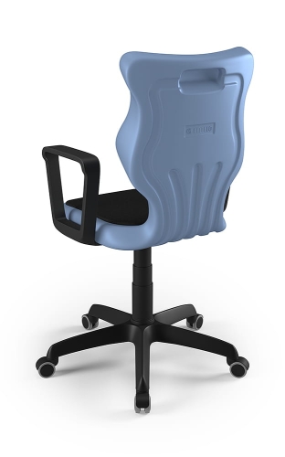 Twist Soft szary siedzisko pastelowe niebieskie rozmiar 6 WK+P - stopki - Krzesło szkolne/studenckie Twist Soft pastelowe niebieskie rozmiar 6 - podłokietniki