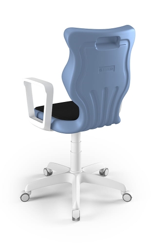 Twist Soft szary siedzisko pastelowe niebieskie rozmiar 6 WK+P - stopki - Krzesło szkolne/studenckie Twist Soft pastelowe niebieskie rozmiar 6 - podłokietniki