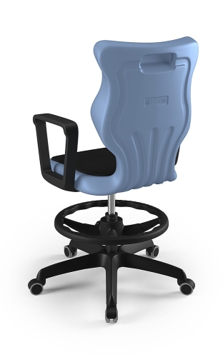 Twist Soft szary siedzisko pastelowe niebieskie rozmiar 6 WK+P - stopki - Krzesło szkolne/studenckie Twist Soft pastelowe niebieskie rozmiar 6 - podłokietniki