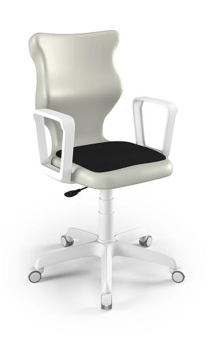 Twist Soft szary siedzisko jasne szare rozmiar 6 WK+P - stopki - Krzesło szkolne/studenckie Twist Soft jasne szare rozmiar 6 - podłokietniki