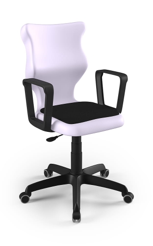 Twist Soft szary siedzisko pastelowe fioletowe rozmiar 6 WK+P - stopki - Krzesło szkolne/studenckie Twist Soft pastelowe fioletowe rozmiar 6 - podłokietniki