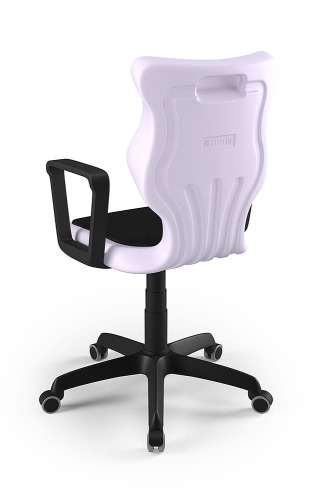 Twist Soft szary siedzisko pastelowe fioletowe rozmiar 6 WK+P - stopki - Krzesło szkolne/studenckie Twist Soft pastelowe fioletowe rozmiar 6 - podłokietniki