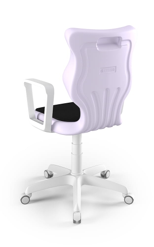 Twist Soft szary siedzisko pastelowe fioletowe rozmiar 6 WK+P - stopki - Krzesło szkolne/studenckie Twist Soft pastelowe fioletowe rozmiar 6 - podłokietniki