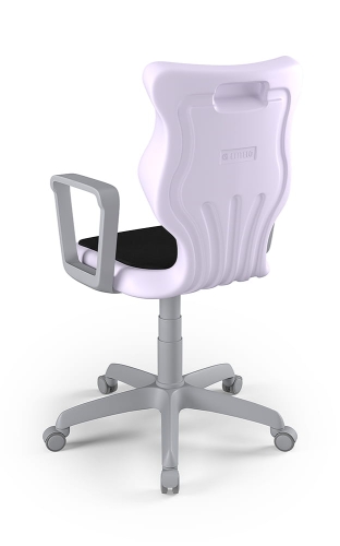 Twist Soft szary siedzisko pastelowe fioletowe rozmiar 6 WK+P - stopki - Krzesło szkolne/studenckie Twist Soft pastelowe fioletowe rozmiar 6 - podłokietniki