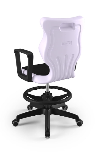 Twist Soft szary siedzisko pastelowe fioletowe rozmiar 6 WK+P - stopki - Krzesło szkolne/studenckie Twist Soft pastelowe fioletowe rozmiar 6 - podłokietniki