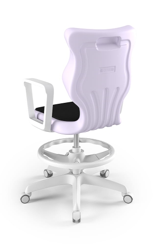 Twist Soft szary siedzisko pastelowe fioletowe rozmiar 6 WK+P - stopki - Krzesło szkolne/studenckie Twist Soft pastelowe fioletowe rozmiar 6 - podłokietniki