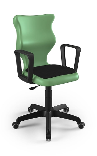 Twist Soft szary siedzisko pastelowe zielone rozmiar 6 WK+P - stopki - Krzesło szkolne/studenckie Twist Soft pastelowe zielone rozmiar 6 - podłokietniki