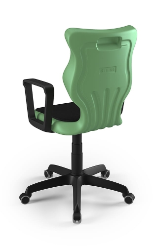 Twist Soft szary siedzisko pastelowe zielone rozmiar 6 WK+P - stopki - Krzesło szkolne/studenckie Twist Soft pastelowe zielone rozmiar 6 - podłokietniki