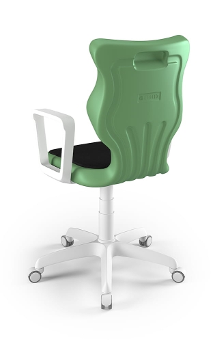 Twist Soft szary siedzisko pastelowe zielone rozmiar 6 WK+P - stopki - Krzesło szkolne/studenckie Twist Soft pastelowe zielone rozmiar 6 - podłokietniki