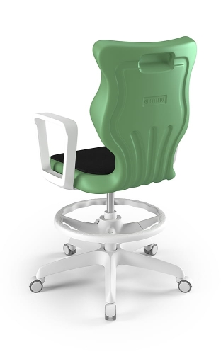 Twist Soft szary siedzisko pastelowe zielone rozmiar 6 WK+P - stopki - Krzesło szkolne/studenckie Twist Soft pastelowe zielone rozmiar 6 - podłokietniki