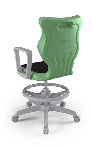 Twist Soft szary siedzisko pastelowe zielone rozmiar 6 WK+P - stopki - Krzesło szkolne/studenckie Twist Soft pastelowe zielone rozmiar 6 - podłokietniki