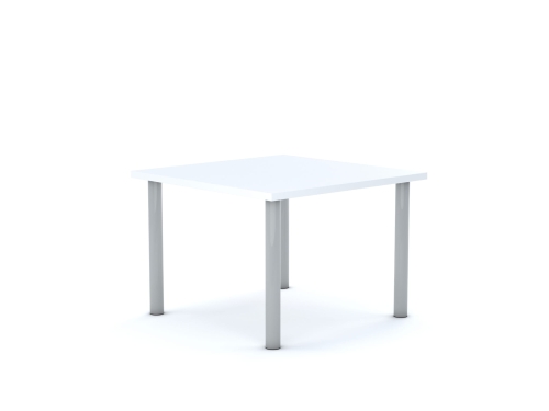 Stół CLASSIC Kwadrat 750x750 stelaż szary/blat biały rozmiar 5
