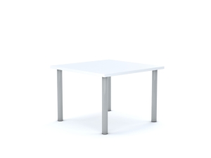 Stół CLASSIC Kwadrat 750x750 stelaż szary/blat biały rozmiar 6