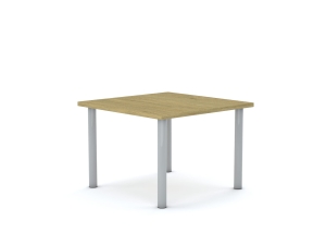 Stół CLASSIC Kwadrat 750x750 stelaż biały/blat dąb rozmiar 4-6