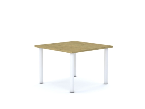 Stół CLASSIC Kwadrat 750x750 stelaż biały/blat dąb rozmiar 6 - Stół CLASSIC Kwadrat 750x750 blat dąb rozmiar 6