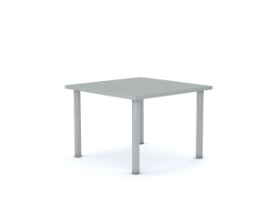 Stół CLASSIC Kwadrat 750x750 stelaż biały/blat szary rozmiar 4-6