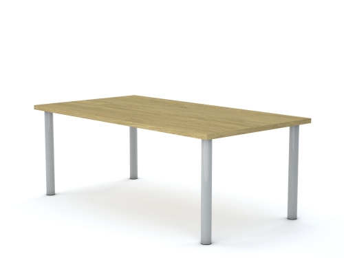 Stół CLASSIC Prostokąt 1400x750 stelaż szary/blat dąb rozmiar 4-6