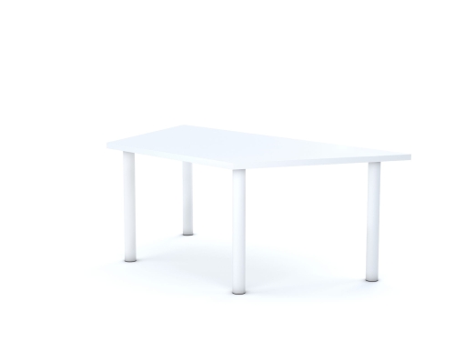 Stół CLASSIC Trapez 1400x750x800 stelaż biały/blat biały rozmiar 4-6 - Stół CLASSIC Trapez 1400x750x800 blat biały rozmiar 4-6