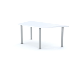 Stół CLASSIC Trapez 1400x750x800 stelaż biały/blat biały rozmiar 5