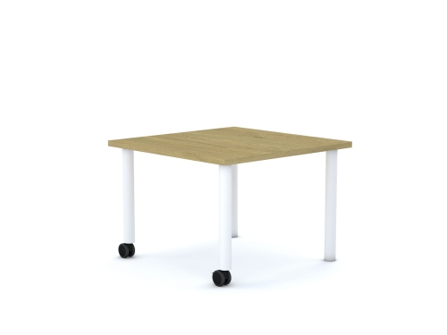 Stół MOVE Kwadrat 750x750 stelaż biały/blat dąb rozmiar 5 - Stół MOVE Kwadrat 750x750 blat dąb rozmiar 5