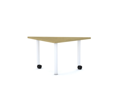 Stół MOVE Trójkąt 750x750x1060 stelaż biały/blat dąb rozmiar 5 - Stół MOVE Trójkąt 750x750x1060 blat dąb rozmiar 5