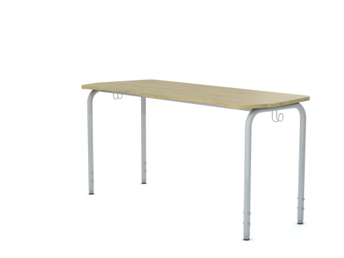 Stół SIMPLE Fala 1350x550 stelaż biały/blat dąb rozmiar 4-6 - Stół SIMPLE Fala 1350x550 blat dąb rozmiar 4-6