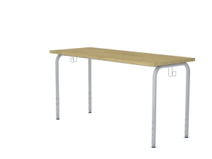 Stół SIMPLE Prostokąt 1300x500 stelaż biały/blat dąb rozmiar 2-4