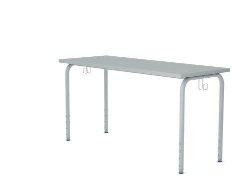 Stół SIMPLE Prostokąt 1300x500 blat szary rozmiar 2-4