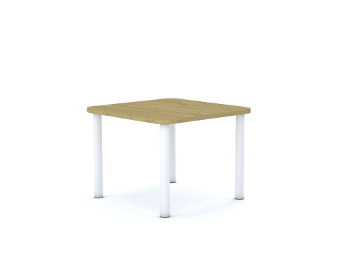 Stół SMART Kwadrat 700x700 stelaż biały/blat dąb rozmiar 0 - Stół SMART Kwadrat 700x700 blat dąb rozmiar 0