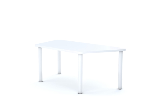 Stół SMART Trapez 1400x700x800 stelaż biały/blat biały rozmiar 0 - Stół SMART Trapez 1400x700x800 blat biały rozmiar 0