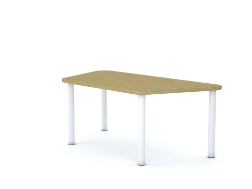 Stół SMART Trapez 1400x700x800 stelaż szary/blat dąb rozmiar 3 - Stół SMART Trapez 1400x700x800 blat dąb rozmiar 3