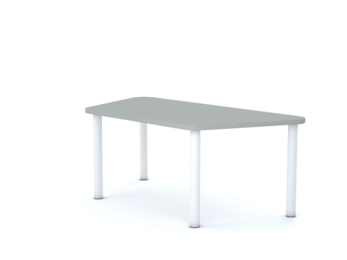 Stół SMART Trapez 1400x700x800 stelaż biały/blat szary rozmiar 0 - Stół SMART Trapez 1400x700x800 blat szary rozmiar 0