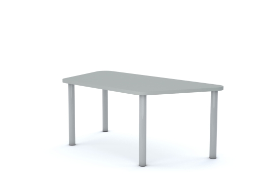Stół SMART Trapez 1400x700x800 stelaż biały/blat szary rozmiar 0-2 - Stół SMART Trapez 1400x700x800 blat szary rozmiar 0-2