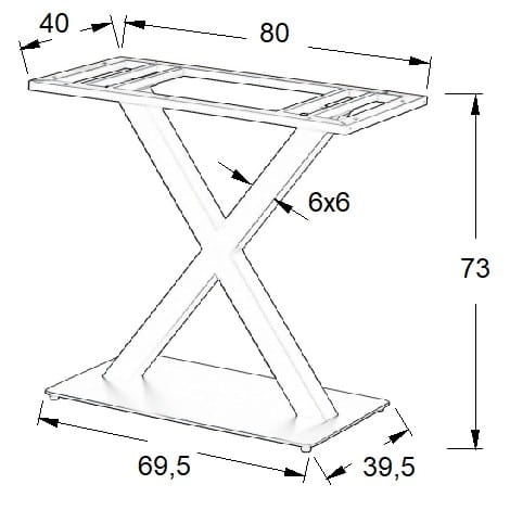 Podstawa stolika podwójna SH-3007-2/B (stelaż stolika), wysokość 73 cm, kolor czarny - b2db1a952c28d15fb15d3dfe6ceef6d2