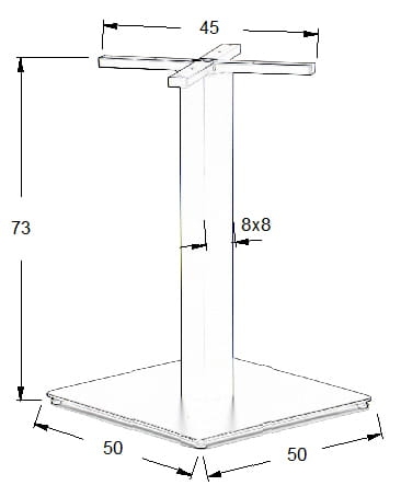 Podstawa stolika SH-5002-6/B, 50x50 cm (stelaż stolika), wysokość 73 cm, kolor czarny - 427c699c7b0f529aa7f7aca8b6ff67ef