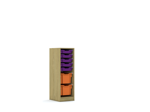Konf. pod 3P - 5 pojemników S - kolor jasny niebieski / 2 pojemniki L - kolor żółty