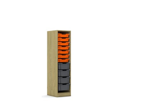 Konf. pod 4P - 7 pojemników S - kolor fioletowy / 4 pojemniki M - kolor pomarańczowy