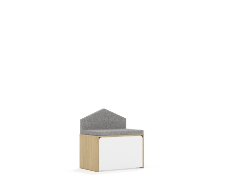Skrzynia Blox Base 70 1P z siedziskiem tapicerowanym 706x466x480 korpus dąb/skrzynia biała - 289a4bd64e71405d329d5f0a2d403329