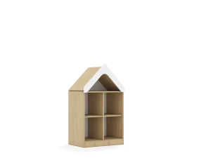 Regał Blox Base 70 2PP z daszkiem 706x466x1223 korpus dąb