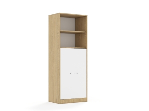 Szafa Blox Base 70 5P 2F3 706x466x1869 korpus dąb/2x front biały