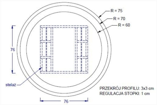 Stelaż składany stołu, 76x76 cm kolor czarny - c5d182284cecef63708c67e7ec7faac5
