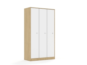 Szafa Blox Base 110 5PP 3F5 1049x466x1869 korpus dąb/3x front biały