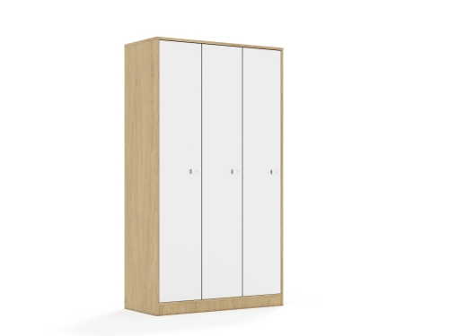 Szafa Blox Base 110 5PP 3F5 1049x466x1869 korpus dąb/3x front biały - 9e7aabc0196c0a373752193cb42230e0