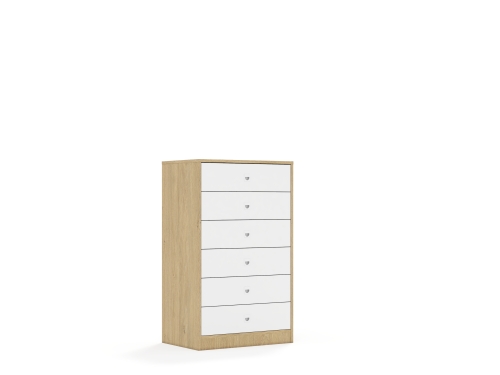 Szafa Blox Base 70 3P 6S 706x466x1165 korpus dąb/6x szuflada biała - 4fb941e034642a1c793caf4ebaec8101