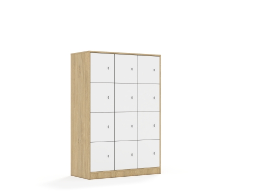 Szafa Blox Base 110 4PP 12F1 1049x466x1517 korpus dąb/12x front biały - 856305c9112c23c3500fe8e369786a0e