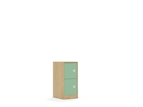 Regał Blox Colours 40 2P 2F1 363x466x813 korpus dąb/2x front pastelowy zielony - f4e50811d6e2fc47682c6a15b3c478df